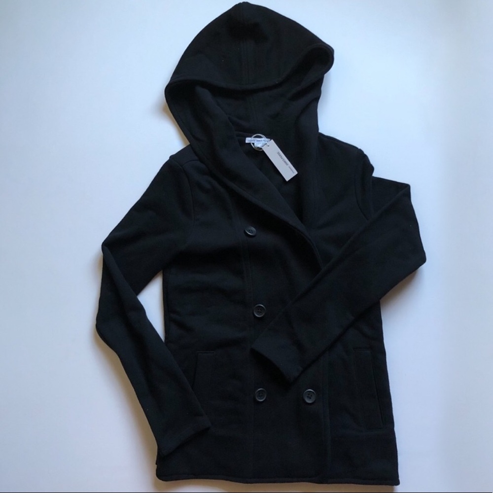 James Perse NWT Double Breasted Hooded Pea Coat